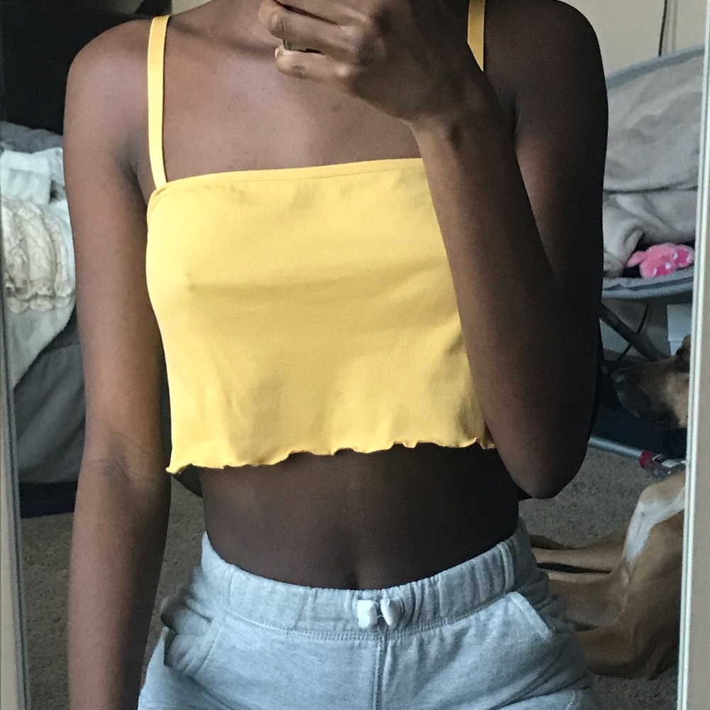 Yellow crop top